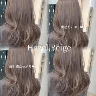 カラー セミロング 韓国ヘア♡🇰🇷 暖色♡透明感カラー✨のヘアスタイル