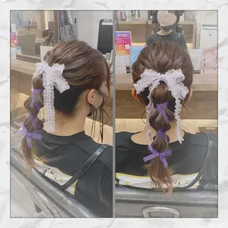セミロング ヘアアレンジ ヘアセット/着付け 𓇼 まつもと𓇼のその他イメージ
