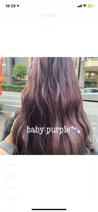 ロング カラー 'comma rinkaのヘアスタイル