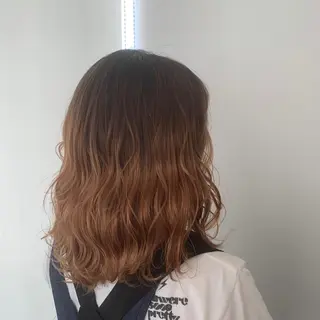 ミディアム カラー 🍑韓国風レイヤー 🍑莉子のヘアスタイル