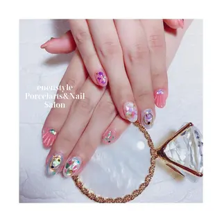 ミディアム ネイル 🐾enen style 🐾のネイルデザイン