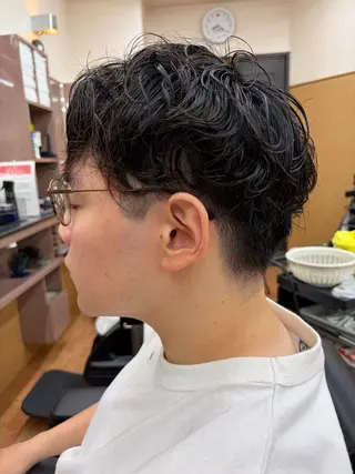 ミディアム 中村 邦明のヘアスタイル