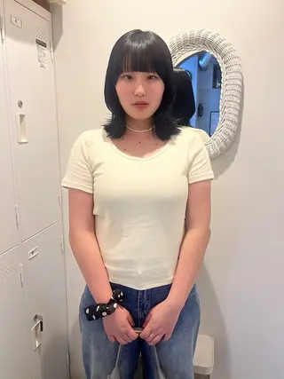 ミディアム カラー loty _nanamiのヘアスタイル