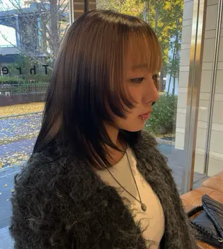 ミディアム カラー&縮毛 kotojiのヘアスタイル