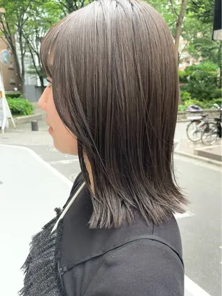 セミロング カラー 🌼似合わせカット 🌼おぎの みき🌼のヘアスタイル