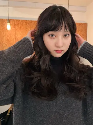 ロング カラー 暖色/パーマ 🌼クニトウメイのヘアスタイル