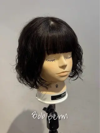 ミディアム パーマ 田中来夢 Jr.スタイリストのヘアスタイル
