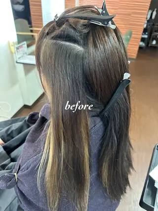 ロング カラー 💜推しインナー カラー/菊池柊真💜のヘアスタイル