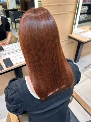 セミロング カラー ゆめ ベージュカラーのヘアスタイル