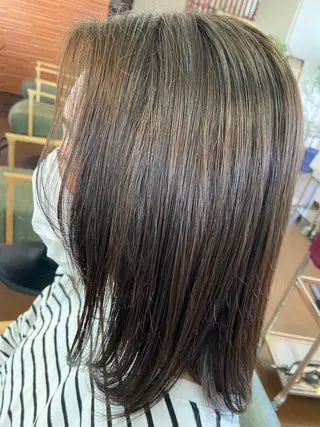 ミディアム カラー 💜推しインナー カラー/菊池柊真💜のヘアスタイル