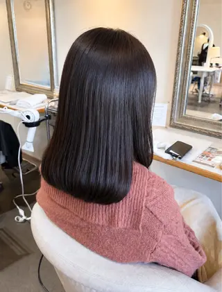セミロング 石平 暖のヘアスタイル