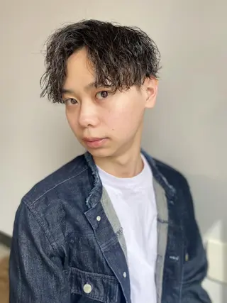 ショート メンズ パーマ 小村敏司🔹 メンズヘアのヘアスタイル