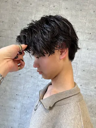 ショート パーマ メンズ メンズパーマ特化/ メッシュ/薫/店長のヘアスタイル
