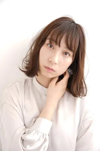 ミディアム カラー 髪質改善縮毛矯正 美容師✂️山崎竜二のヘアスタイル