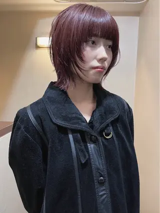 ミディアム カラー 安部佑哉/ハイトーン /レイヤー/ブリーチのヘアスタイル