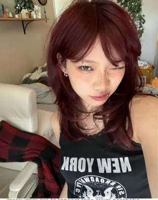 ミディアム カラー レイヤーカット🎀 kanaのヘアスタイル