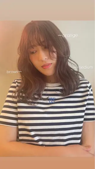 ミディアム akari 🌼透明感カラーのヘアスタイル