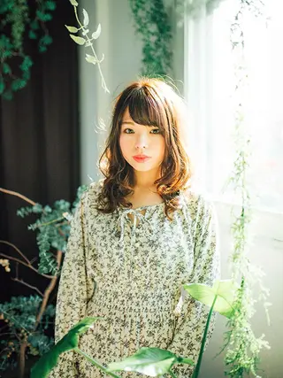 セミロング パーマ ヘアアレンジ 【公式】amble luxe池袋東口🩷のヘアスタイル