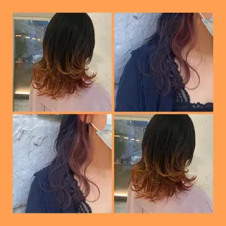 ミディアム カラー カジュアルを女っぽく 𝗮𝘆𝗮𝗰𝗼のヘアスタイル