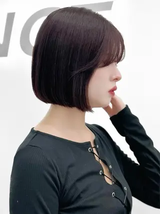 ショート カラー ヘアアレンジ 縮毛矯正🤍 盛れるボブ/ひかりのヘアスタイル