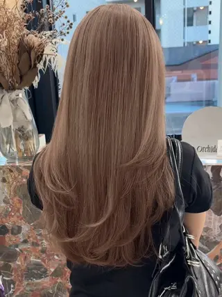 ロング ハイトーンイヤ リングカラー清水隆央のヘアスタイル