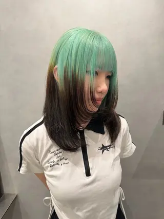 ミディアム デザイン🥇複雑履歴 ハイトーン特化のヘアスタイル