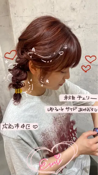 ミディアム カラー 柔らかショート×透明 感カラー🎀emiのヘアスタイル