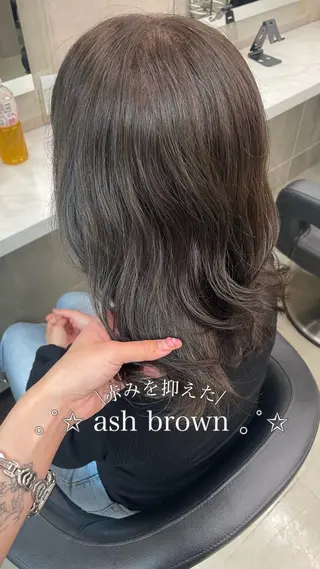 カラー 🖤韓国暗髪 |透明感カラー ゆりのヘアスタイル