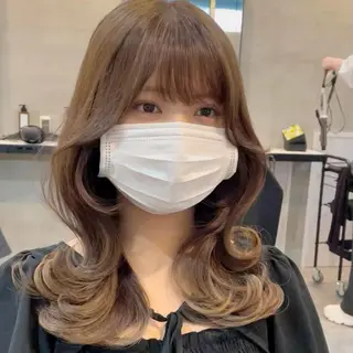 ミディアム 🌹ハッシュカット、 レイヤー韓国ヘア🌹のヘアスタイル