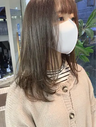 セミロング カラー 樫原裕二/似合わせ カット/透明感カラーのヘアスタイル