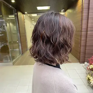 パーマ 🍎暖色🍊/ボブ/ ケアブリーチ/あいらのヘアスタイル