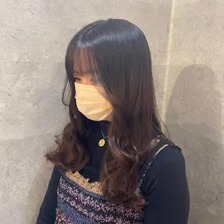 セミロング カラー 𝑺𝒂𝒌𝒊 🩶マンツーマン施術のヘアスタイル