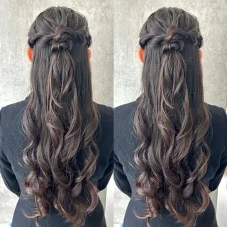 ロング ヘアアレンジ ヘアメ🎀ハイトーン 🩵エクステ🪄しほのヘアスタイル