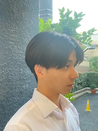 ミディアム メンズ ♤メンズ✖️パーマ♧ 第十 和博のヘアスタイル
