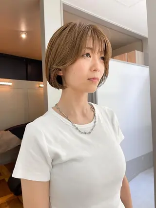 ショート 緒方リエ 時短ショート・ボブのヘアスタイル