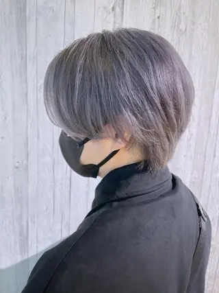 ミディアム カラー メンズ ☁️ケアブリーチ¦ ウルフ¦Shioriのヘアスタイル