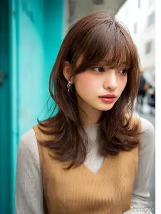 ミディアム 生艶髪&レイヤー🔔 渋谷お薦めNo.1✨のヘアスタイル