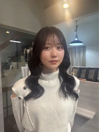 セミロング カラー Rena/韓国 /ワンホンヘアのヘアスタイル