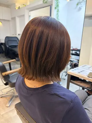 ミディアム カラー 🥀韓国ヘア🥀 宮津真菜のヘアスタイル