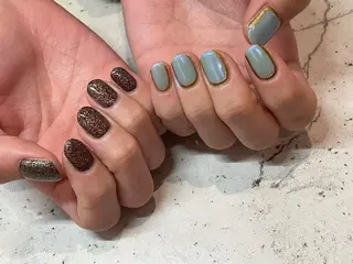 ネイル 韓国/ワンホン/長さ 出しつけ放題🎀のネイルデザイン