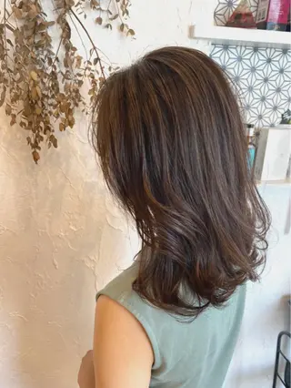 セミロング カラー パーマ ヘアアレンジ メンズ ネイル 豊橋美容院 ソンリエのヘアスタイル