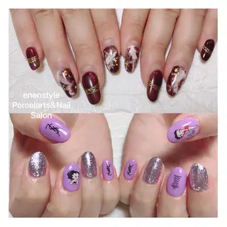 ミディアム ネイル 🐾enen style 🐾のネイルデザイン