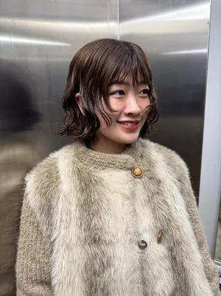 ミディアム カラー パーマ 平沼 祐哉/パーマのヘアスタイル