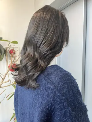 ミディアム カラー パーマ ヘアアレンジ 透明感カラー✂︎ /縮毛矯正/YUKAのヘアスタイル