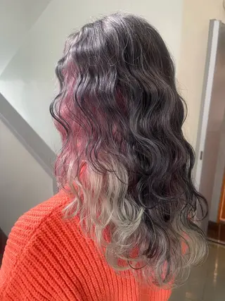 セミロング カラー 岩谷/ブリーチ 🪽透明感カラーのヘアスタイル