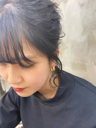 ミディアム カラー ヘアアレンジ 志賀 あずみのヘアスタイル
