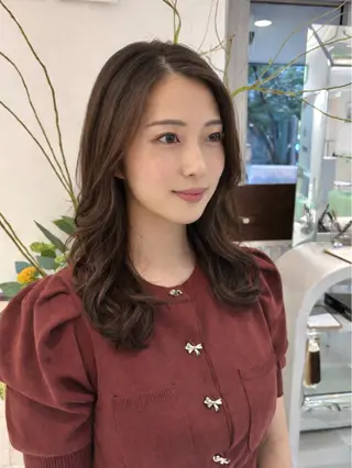 ロング パーマ コテ巻き風パーマ 藤澤　知彌のヘアスタイル