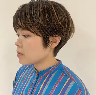 ショート オリーブベージュ きょうかのヘアスタイル