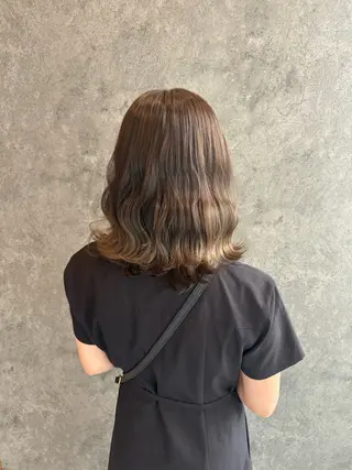 ミディアム カラー 長谷川日菜 / 郡山のヘアスタイル