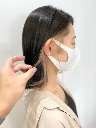 セミロング カラー レイヤーカット 赤み消し　店長/大和のヘアスタイル